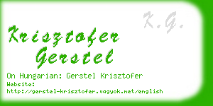 krisztofer gerstel business card